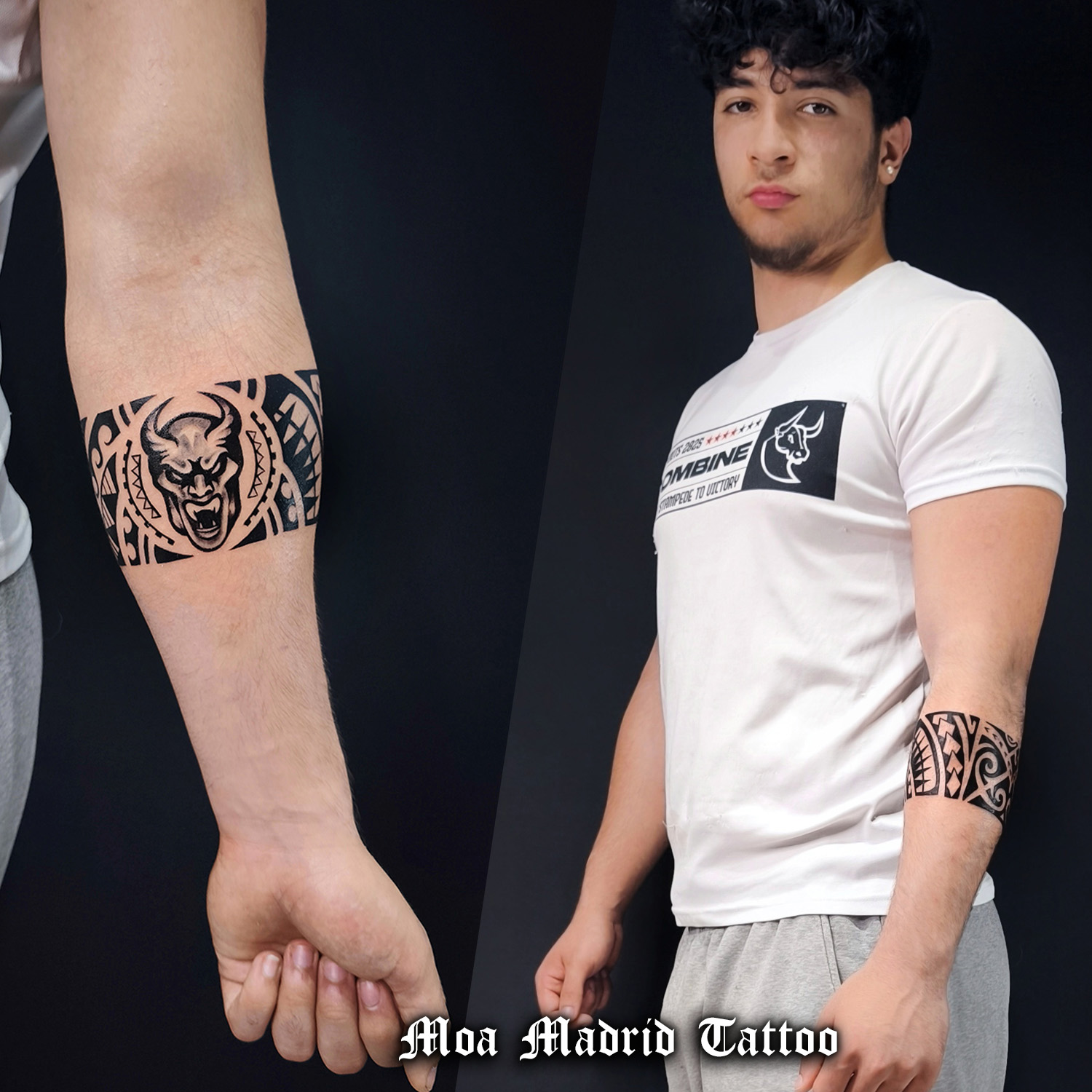Tatuaje maorí Black Demons en Madrid